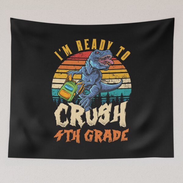 Item preview, I'm Ready To Crush 4th grade Dinosaur Vintage Back To School designed and sold by Pam140.