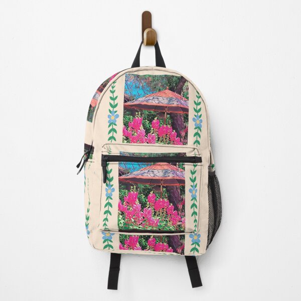 Item preview, Hollyhocks with Umbrella in Santa Fe designed and sold by oh-bi-me.