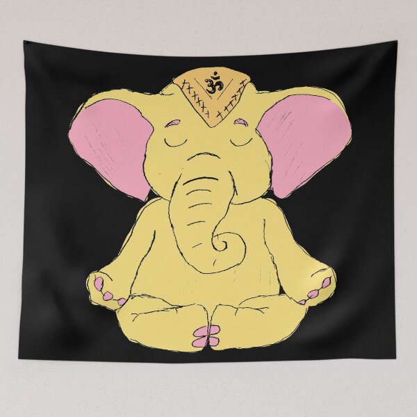 Item preview, Yellow Elephant - Meditation designed and sold by NobodysHero.