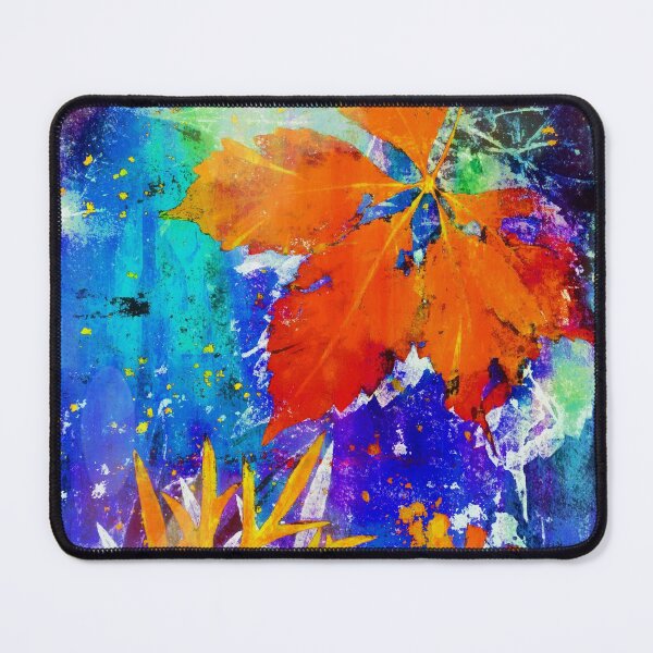 Item preview, Botanical abstract autumn leaves designed and sold by Red Witch Art.