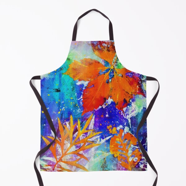 Item preview, Botanical abstract autumn leaves designed and sold by Red Witch Art.