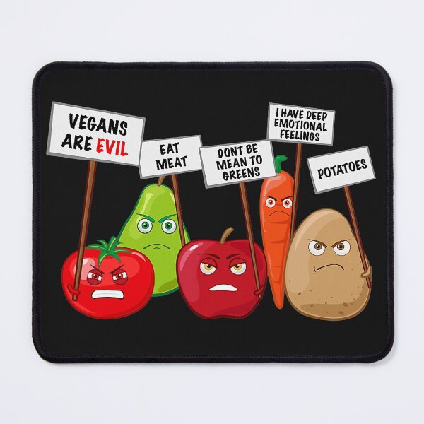 Item preview, Funny Vegan - Vegetables & Fruits Protesting Against Vegans designed and sold by SeleneFrances.