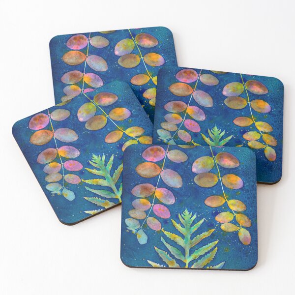 Item preview, Botanical cyanotype and watercolor designed and sold by Red Witch Art.