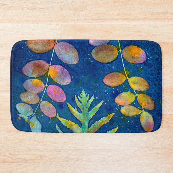 Item preview, Botanical cyanotype and watercolor designed and sold by Red Witch Art.