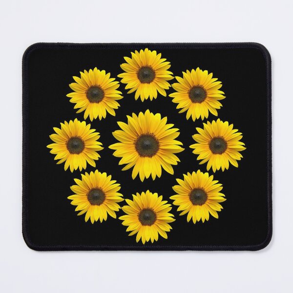Sunflower circular pattern Mouse Pad