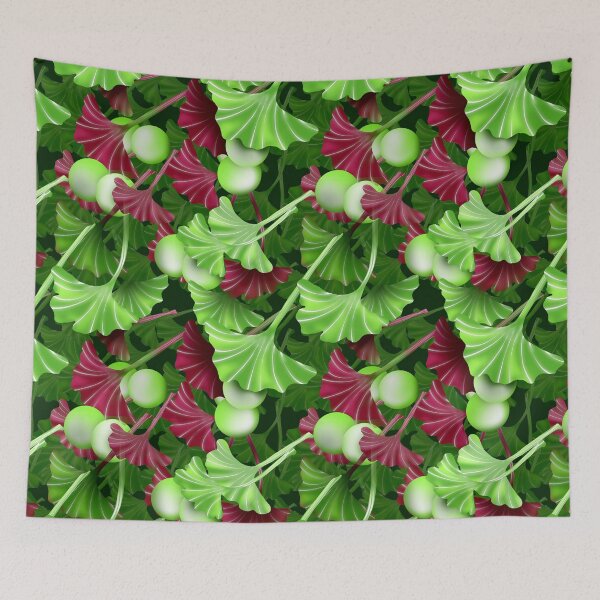 Item preview, O Ginkgo leaves pattern  designed and sold by TropicalHut.