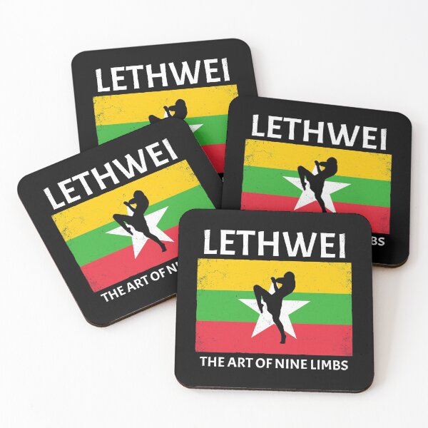 Item preview, Lethwei fighter flag of Myanmar designed and sold by NicGrayGraphic.