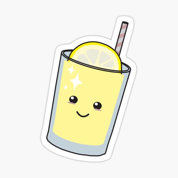 "Cute Kawaii Lemonade Graphic illustrations Design " Sticker for Sale by NightGleam Redbubble