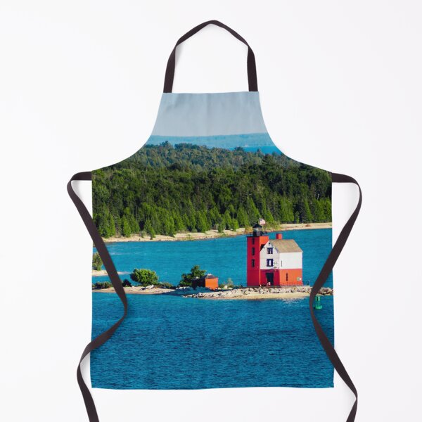Item preview, Round Island Light watching over Lake Michigan on Mackinac Island designed and sold by Michael Deemer.