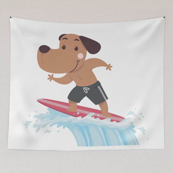 Item preview, Dog on surfboard designed and sold by YuneDesigns.