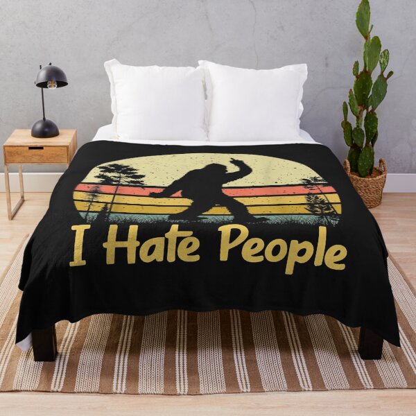 Item preview, Retro Camping, Bigfoot Sasquatch Middle Finger I Hate People designed and sold by SukhvinderK.