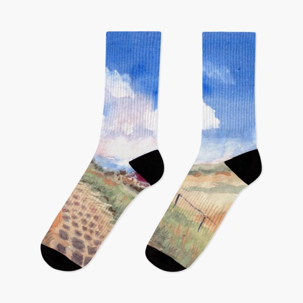 Item preview, Watercolor beach path through the dunes on the island of Sylt designed and sold by Ninaeva.