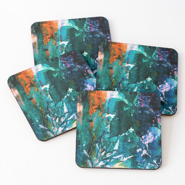 Item preview, Botanical cyanotype abstract designed and sold by Red Witch Art.