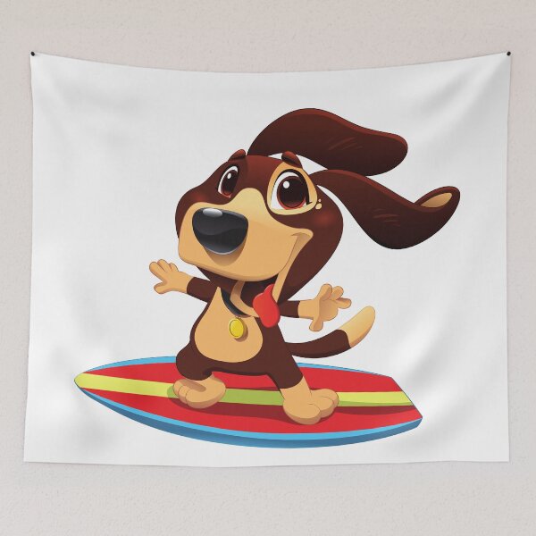 Item preview, Dog on surfboard designed and sold by YuneDesigns.