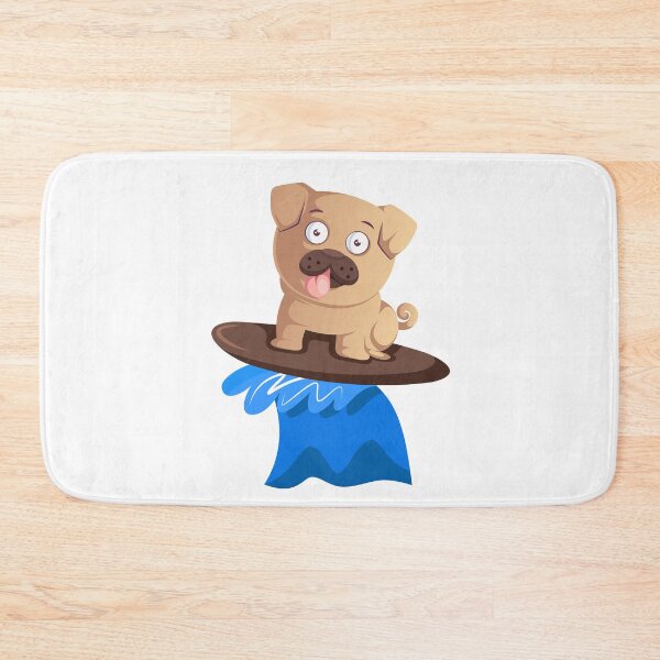 Item preview, Dog (Pug) surfing designed and sold by YuneDesigns.