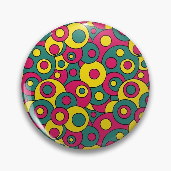 Item preview, Oil painting yellow, crimson and green different size circles designed and sold by IrinaIkar.