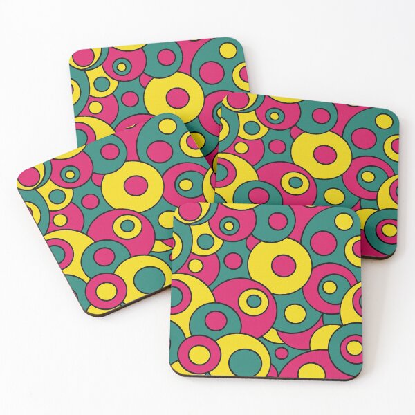 Item preview, Oil painting yellow, crimson and green different size circles designed and sold by IrinaIkar.