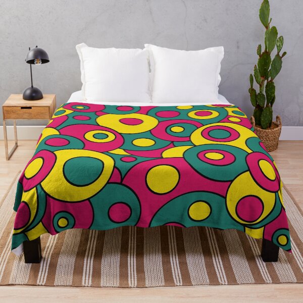 Item preview, Oil painting yellow, crimson and green different size circles designed and sold by IrinaIkar.