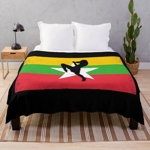 Item preview, Lethwei flag of Myanmar designed and sold by NicGrayGraphic.