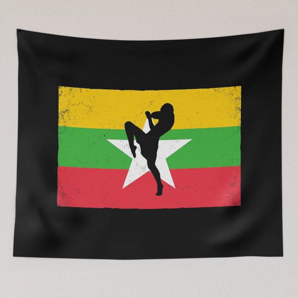 Item preview, Lethwei flag of Myanmar designed and sold by NicGrayGraphic.