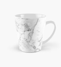 Weißer Marmordruck Tasse (groß)