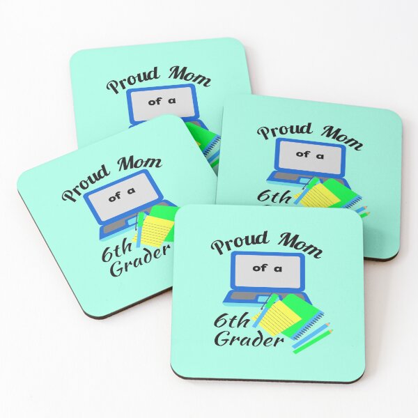 Item preview, proud mom of a sixth grader, laptop notebook graphic designed and sold by Jessi-Sketches.