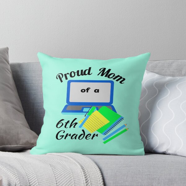 Item preview, proud mom of a sixth grader, laptop notebook graphic designed and sold by Jessi-Sketches.