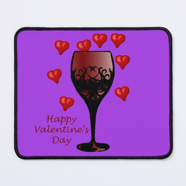 Item preview, Happy Valentines Wine Glass designed and sold by FictiveArt.