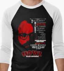 Allen Ginsberg Howl - Beat Poem Author T-shirt Men's Baseball ¾ T-Shirt