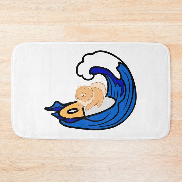 Item preview, Dog (Pomeranian) on surfboard designed and sold by YuneDesigns.
