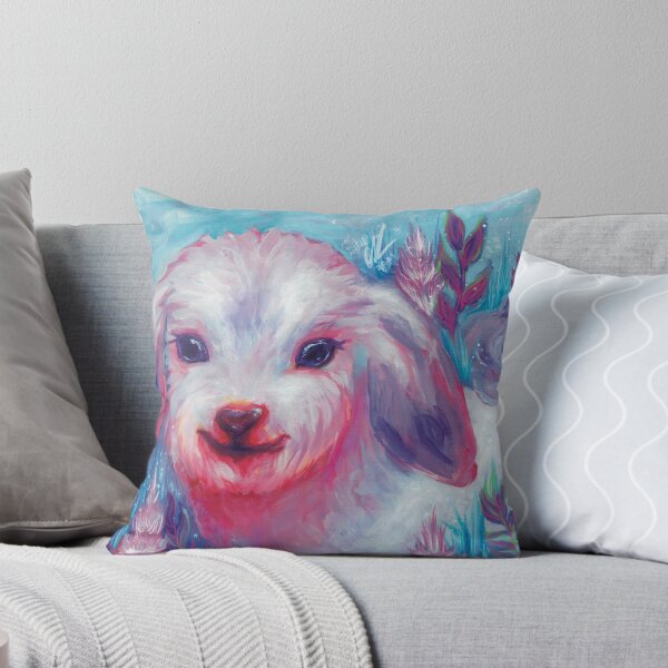 Item preview, Cute Colourful Abstract Floral Baby Goat Painting  designed and sold by OBRart.