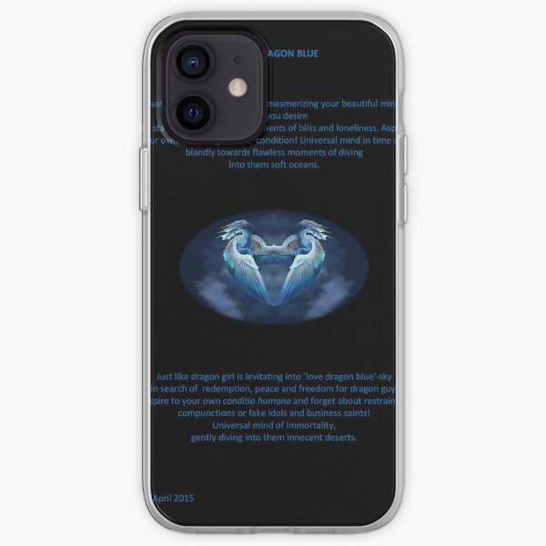 LOVE DRAGON BLUE iPhone Flexible Hülle