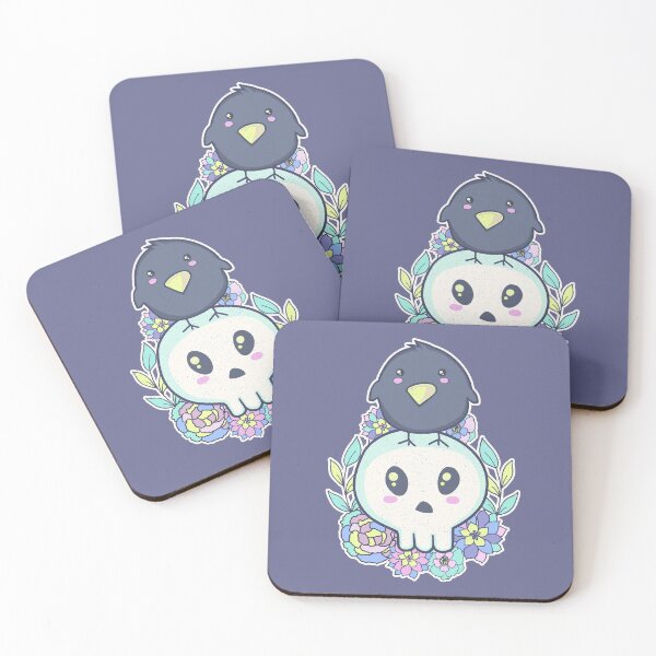 Item preview, Pastel Goth Kawaii Raven & Skull designed and sold by GrimButterfly.