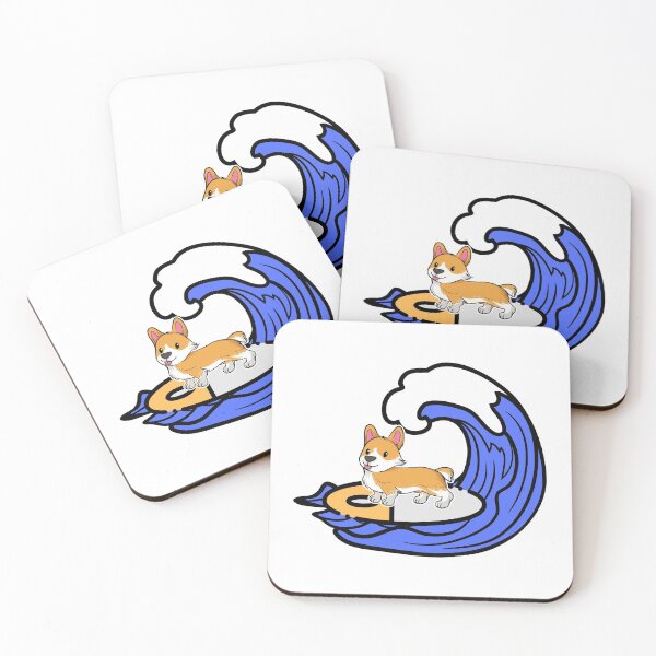 Item preview, Dog (Corgi) on surfboard designed and sold by YuneDesigns.