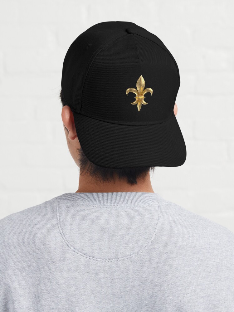 Fleur De Lis Black Sun Visor Sun Hat New Orleans Style 