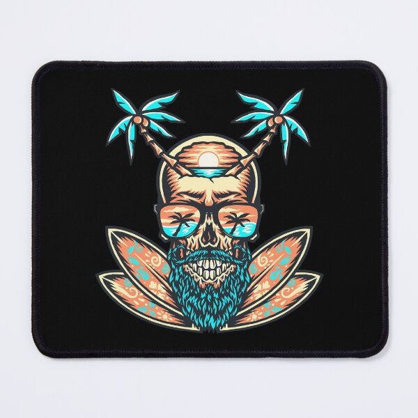 Item preview, Summer Beach Sunset Surfer Skull designed and sold by Vector Scout Lab.