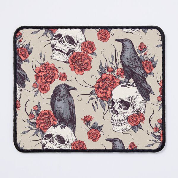 Item preview, skull raven roses peonies halloween  designed and sold by hobbystore0-0.