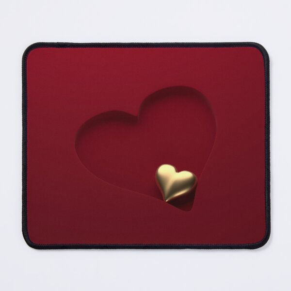Item preview, Golden heart in red heart designed and sold by lathspell.