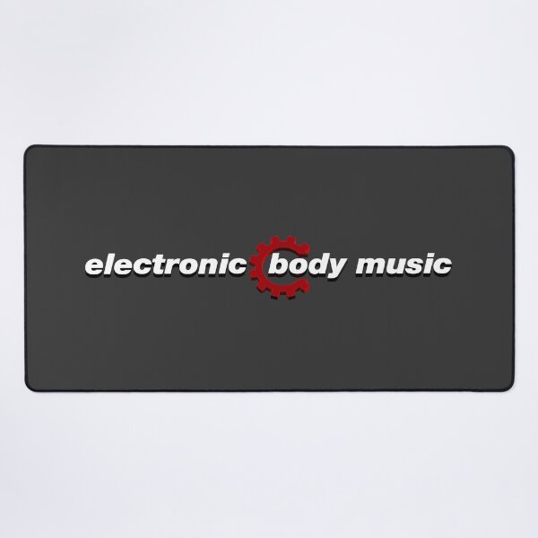 Aperçu de l'œuvre Texte EBM Electronic Body Music avec engrenage au milieu créée et vendue par lathspell.