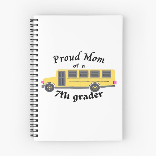 Item preview, proud mom of a seventh grader, school bus graphic designed and sold by Jessi-Sketches.
