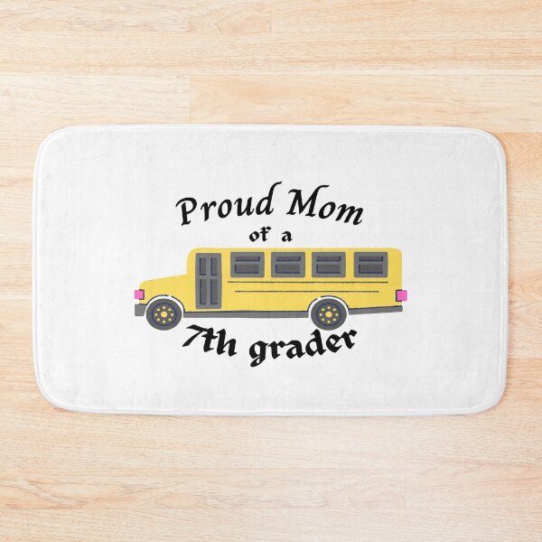 Item preview, proud mom of a seventh grader, school bus graphic designed and sold by Jessi-Sketches.