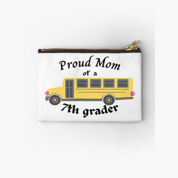 Item preview, proud mom of a seventh grader, school bus graphic designed and sold by Jessi-Sketches.