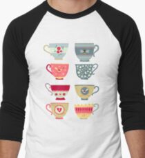 Tea Cups Men's Baseball ¾ T-Shirt