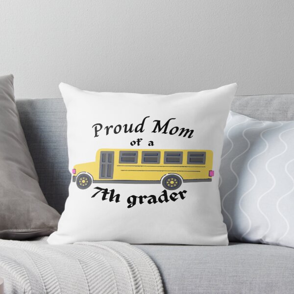 Item preview, proud mom of a seventh grader, school bus graphic designed and sold by Jessi-Sketches.