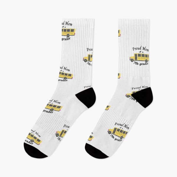 Item preview, proud mom of a seventh grader, school bus graphic designed and sold by Jessi-Sketches.