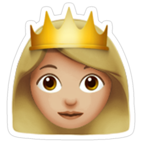 Emoji Queen Blonde Stickers by emoji2 Redbubble