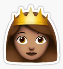 Emoji Queen (Brunette) Sticker