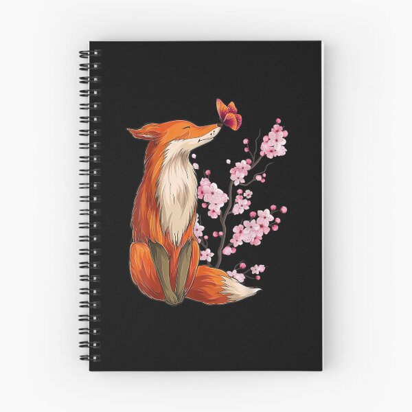 Item preview, Japanese Fox Cherry blossom Flower sakura trees Kawaii designed and sold by lydiamoranart.