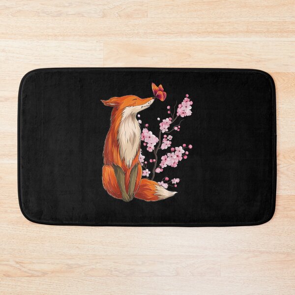 Item preview, Japanese Fox Cherry blossom Flower sakura trees Kawaii designed and sold by lydiamoranart.