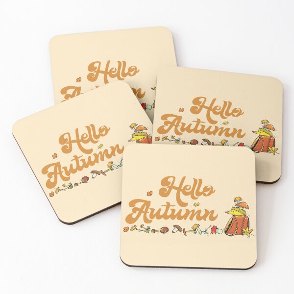 Item preview, Hello autumn - season greetings - fall illustration designed and sold by FunnyChameleon.